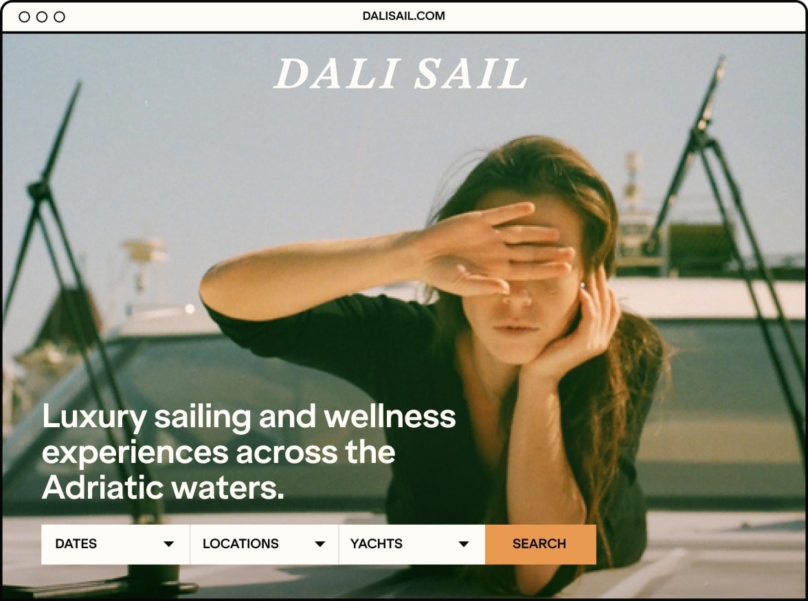 A browser window displaying a website and metrics